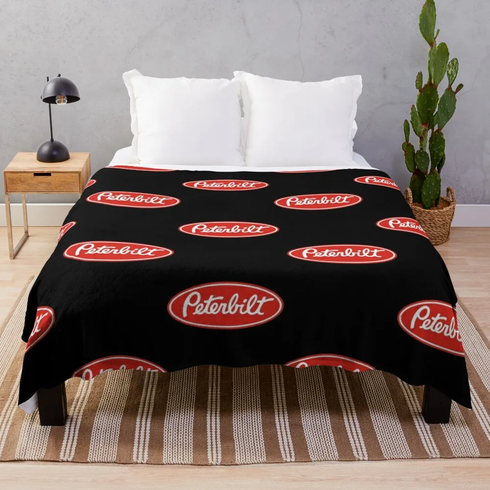Peterbilt Truck Logo Redwhite Essential T-Shirt Coperta Da Tiro Flanella Shaggy Sofa Quilt Sofa Coperte