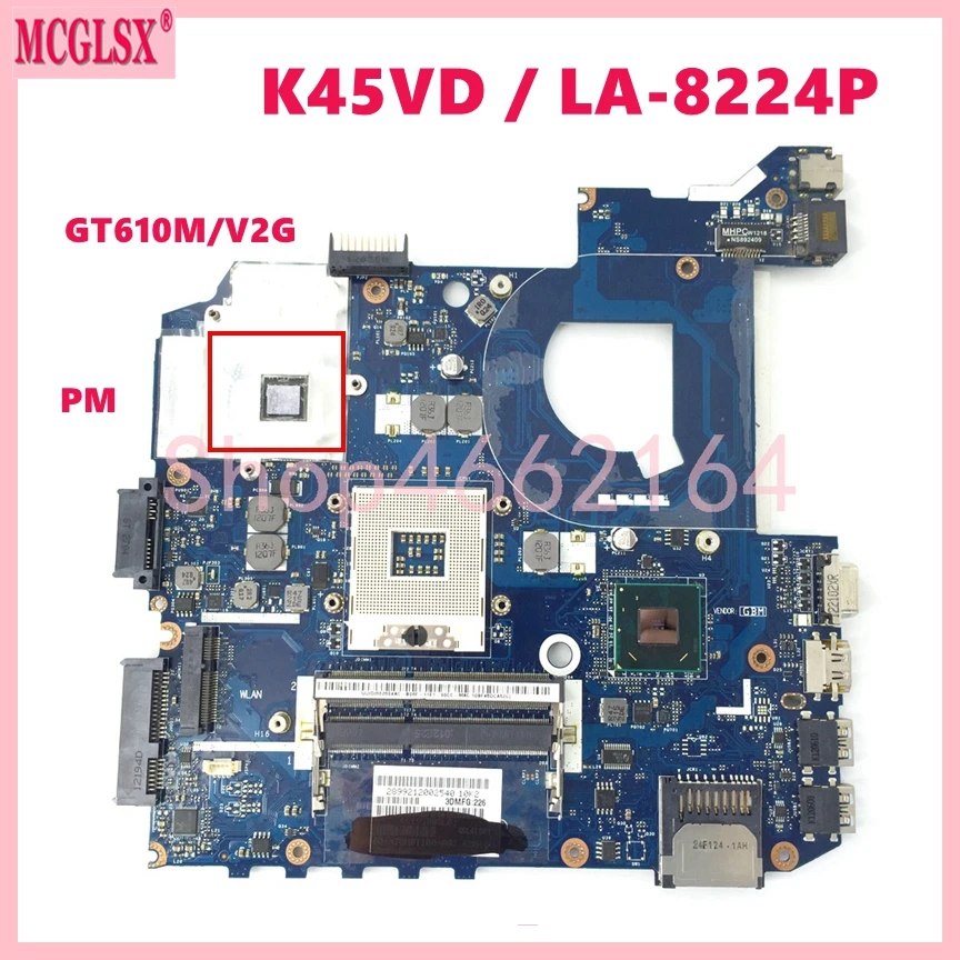 Placa-mãe do Portátil para Asus La8221p La9224p La-8226p Gt610m Gt630m Gpu Mainboard para K45v K45vd A85v A45v K45vj K45vs K45vm K45a - Imagem 2