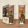 DIY Wooden Book Nook Shelf Insert Kits 84 Charing Cross Street Bookends Miniature Building Kits Bookshelf For Friends Gifts 3