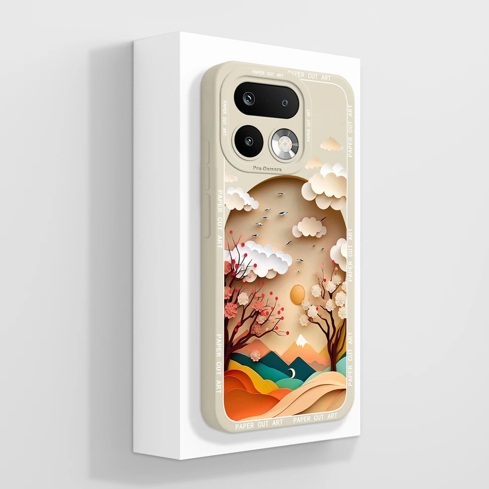 Lovely Cat Pattern Shockproof Full Coverage Liquid Silicone Phone Case