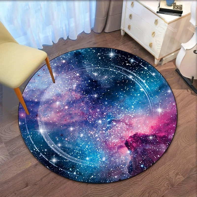 Space Round Rug Galaxy Starry Sky Round Rug Space Universe Cosmic Design Astronomical ...