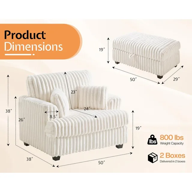 Oversized Chaise Lounge Chair 2