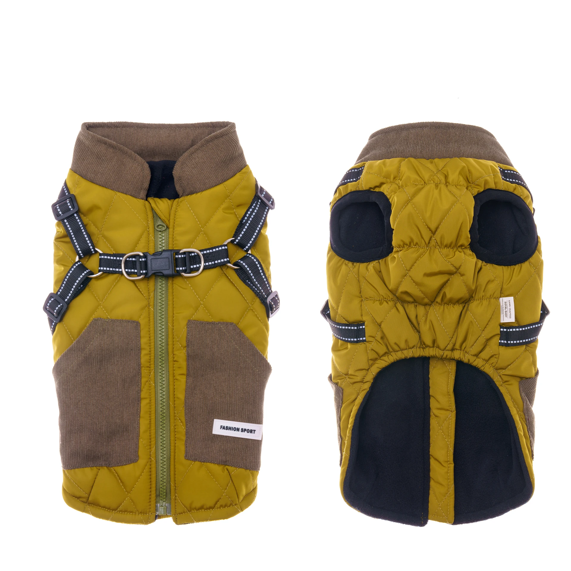 Winter Dog Cotton Coat Windproof Waterproof Thicken Warm PP Cotton Clothes for Dog Polar Fleece Lining Dogs Puffer Coats