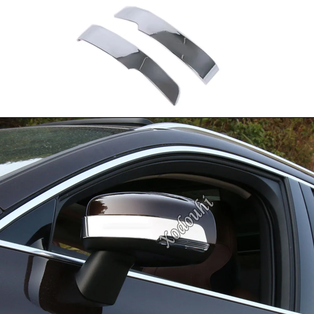 Per Volvo Xc60 2018 2019 2020 2021 2022 2023 Car Abs Chrome Back View Mirror Copertura Per Sopracciglia Stick Trim Frame Lampada Parti Del Cofano