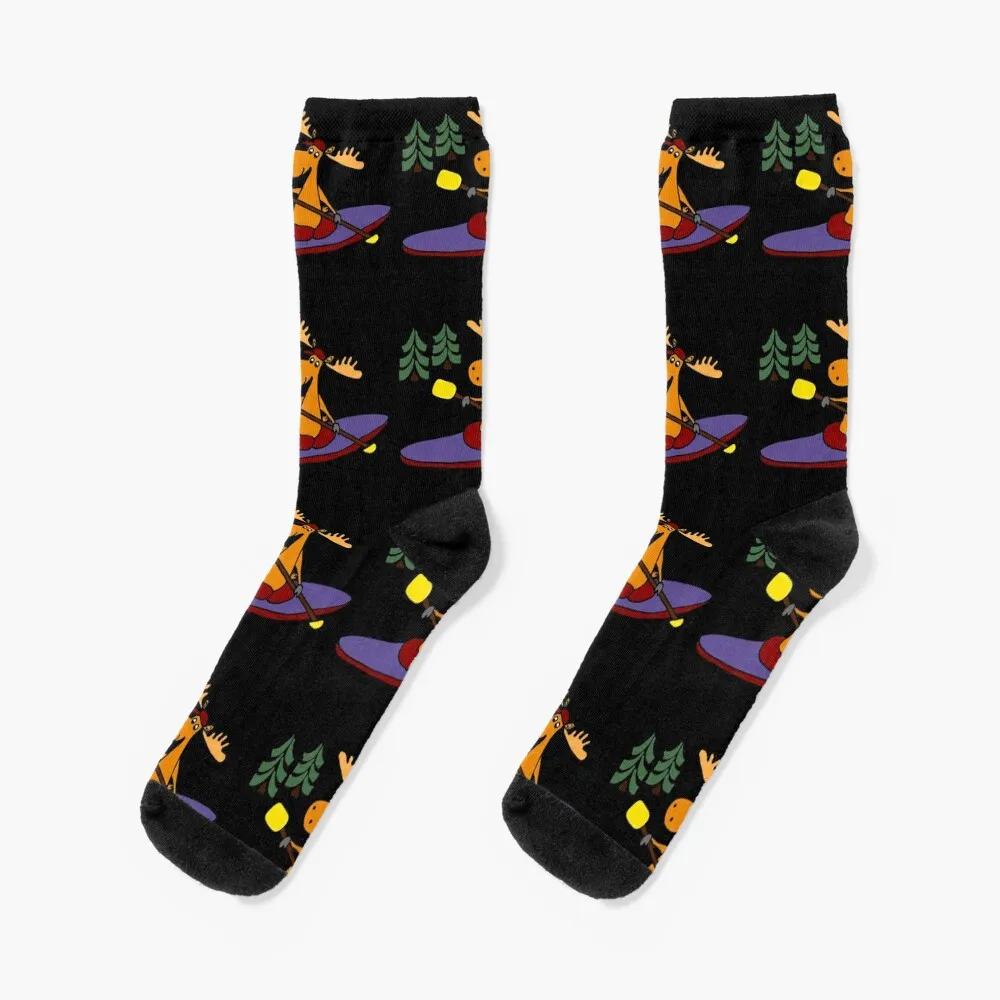 

Cool Funny Kayaking Moose Socks kids gifts fashionable heated Man Socks Women's