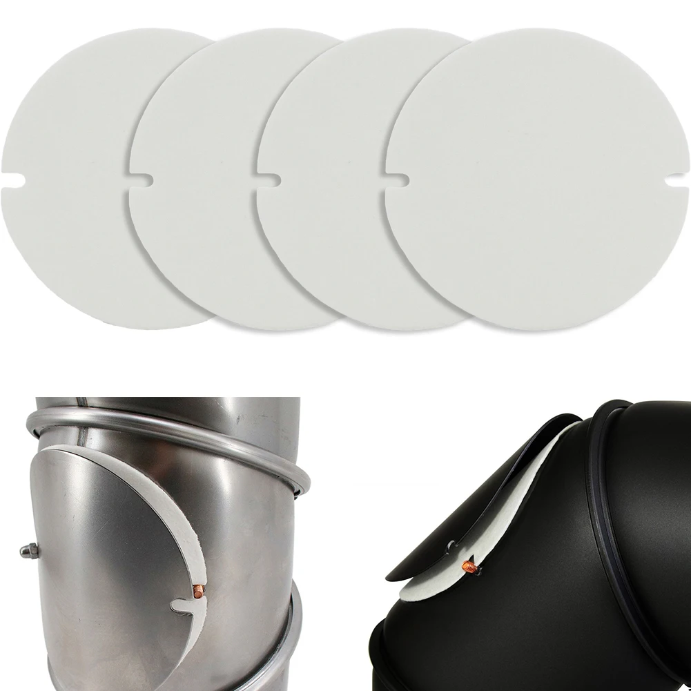2/4PCS 125/155MM Stove Door Glass Seals Fireplace Accessories For 120-200mm Pipe Heat Resistant Up To 1200&deg;C