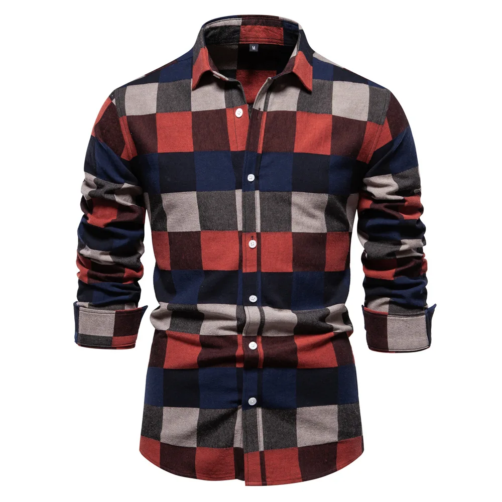 

Men's Fashion Plaid Long Sleeve Shirt