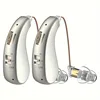 2-pack Hearing Aids, In-ear Headphones and Speakers for Seniors With USB Charging Amplifier, Ideal for Hearing-impaired Adults 1