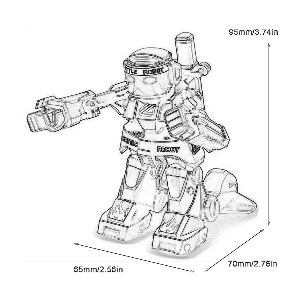 NoirRC Robot Toy pour enfants, Skip Robot Control, Battle Robots