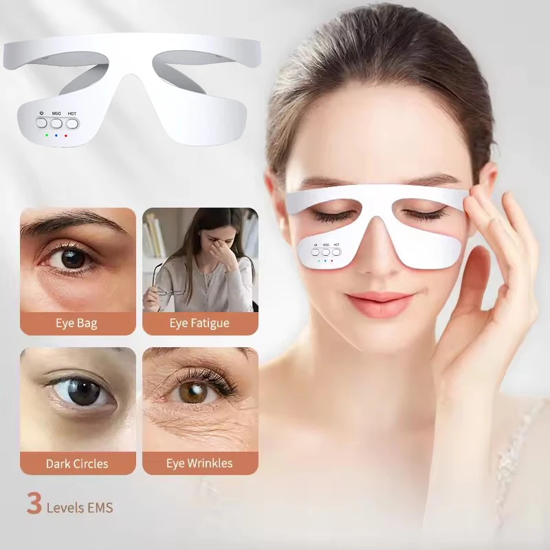 3D Eye Massager Anti-Aging Eye Massage Instrument Eyes Fatigue Relief Relaxation Relieve Dark Circles EMS Eye Lift Care Massage