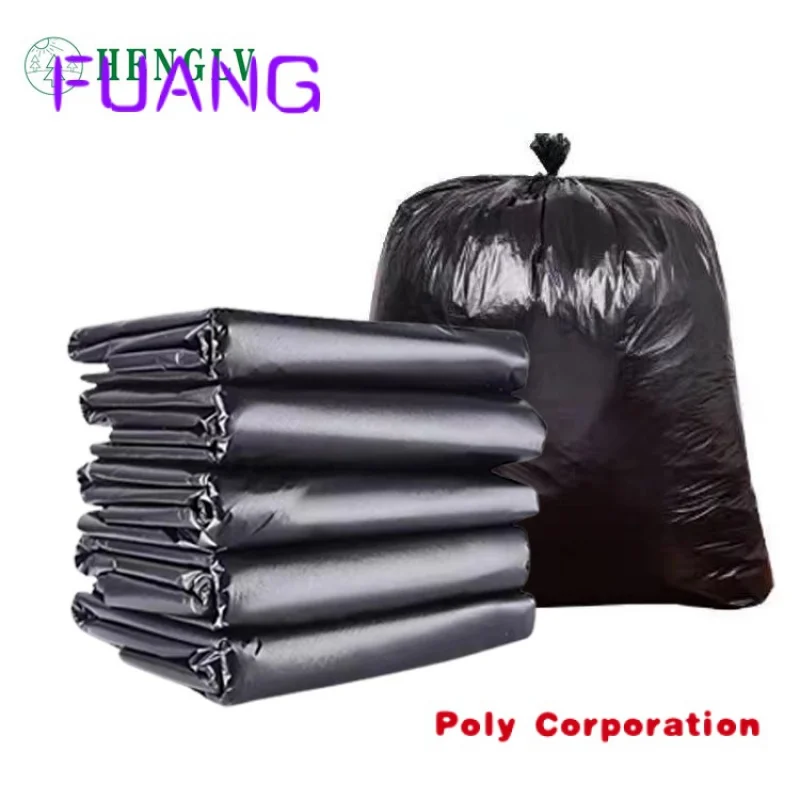 

Custom Big Capacity Trash Bag Heavy Duty 55 Gallon Black Hotel Extra Large Commercial Garbage Bag Biodegradable Industrial Tras