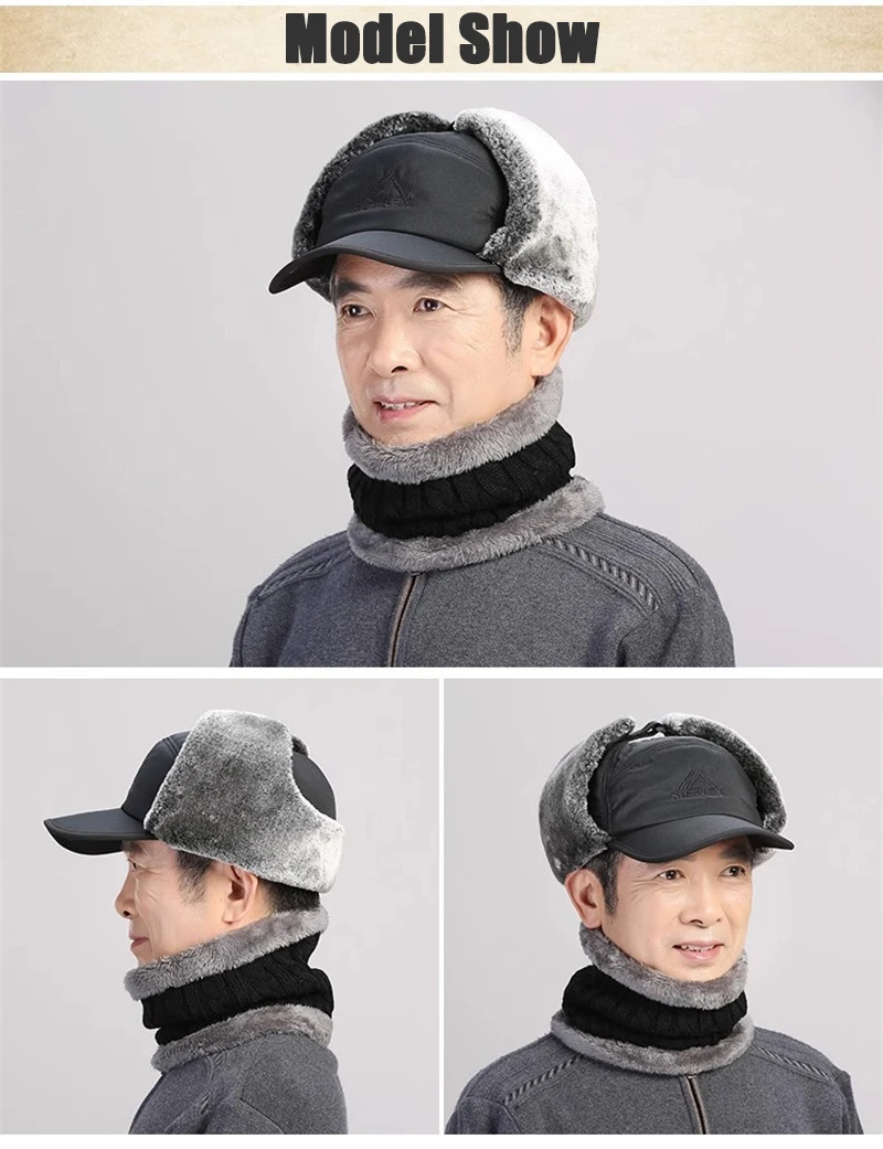 Winter Warm Verdickte Künstliche Pelz Baseball Hut Männer und Frauen Skifahren Weiche Extreme Kalte Hut Angeln Hut für Outdoor-Sportarten – Detail 9