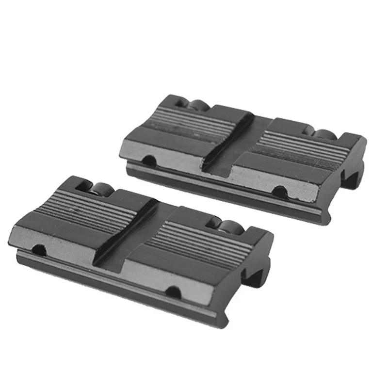 2Pcs Tactical Scope Adapter Mount Base 11mm Dovetail to 20mm Picatinny Rail Mount Hunting Rifle Ring Converter