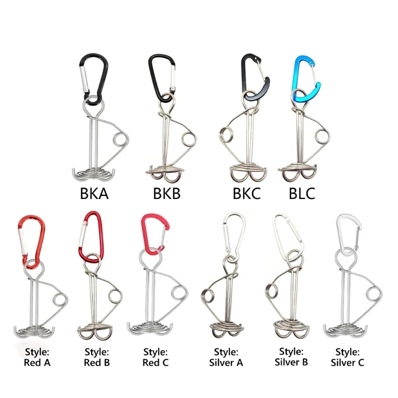 

yunyun Portable Stainless Steel Octopus Deck Peg Camping Stakes for Outdoors Wind proof