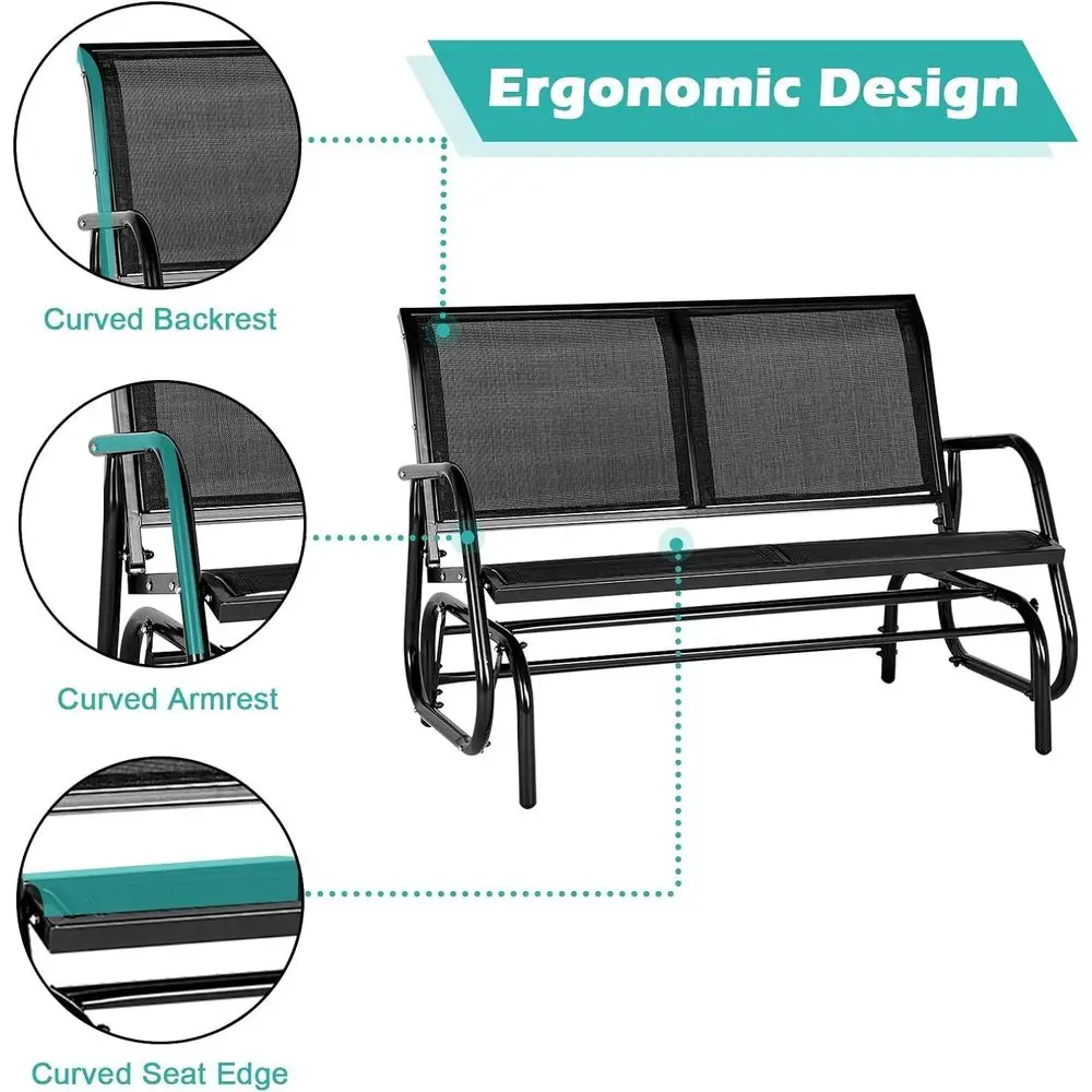 2-Person Patio Glider Bench 6