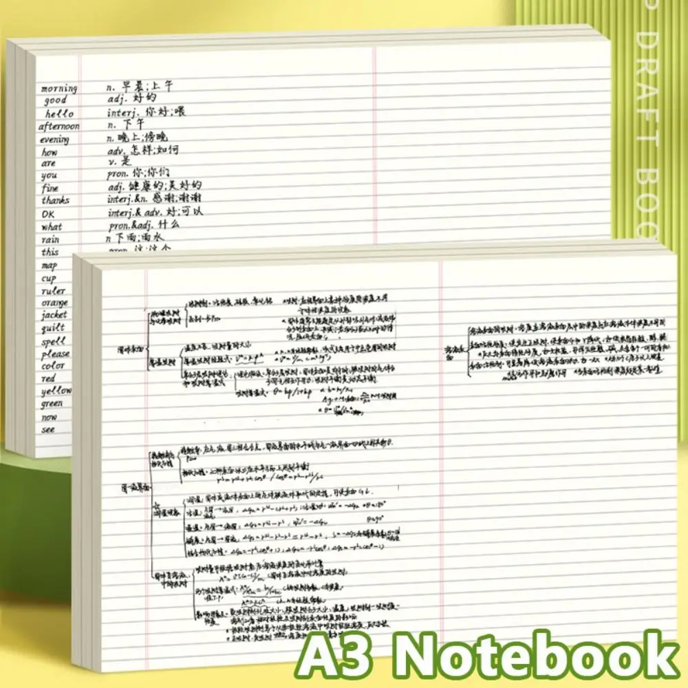 50sheets Thickened A3 A3 Notebook Tearable Mind Map Planning Notepad Students Writing Memo Pads Student