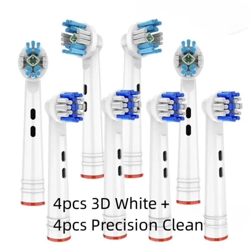 

8PCS For 3D Oral B Toothbrush Heads For Braun Oral B Brush Attachment Oral B Replacement Oral Toothbrush Heads B Oral B Nozzles
