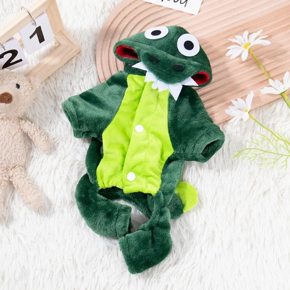 Cute Pet Dinosaur Costume Warm Comfortable Dog Four Legged Clothes Cartoon Cat Dinosaur Pajamas Take Pictures