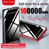 100000mAh Portable Charger Mobile Power Bank Ultra-thin Large Capacity Battery Digital Display Mirror For iphone Samsung Xiaomi 1