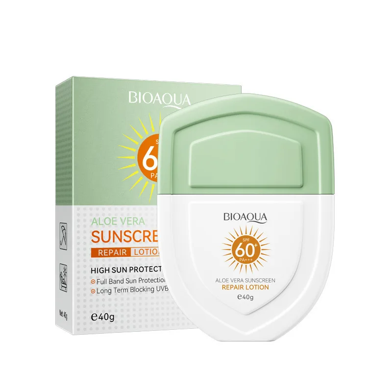 

BIOAQUA Aloe Vera Spf 60+ Sunscreen for Face Body Neck Back Solar Protector Brightening Facial Sunscreen Solar Blocker Body Care