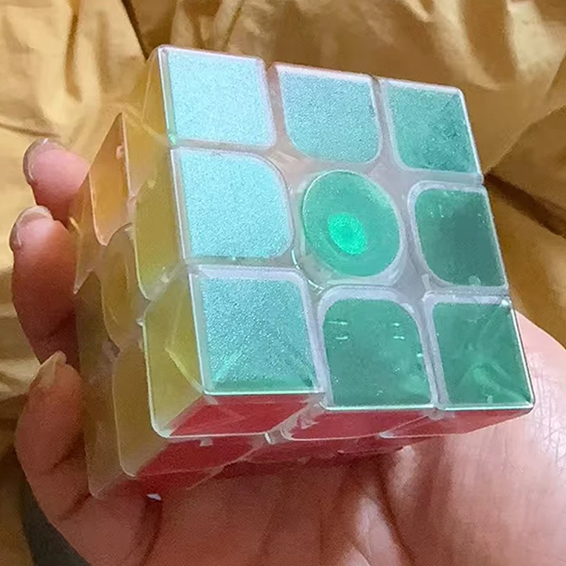 Crystal Clear 3x3x3 Speed Cube Puzzle Toy