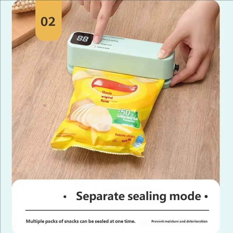 HOMEFISH Mini Wireless Rechargeable Vacuum Sealing Machine Household Food Bag Plastic Sealing Kitchen Packaging Device 4