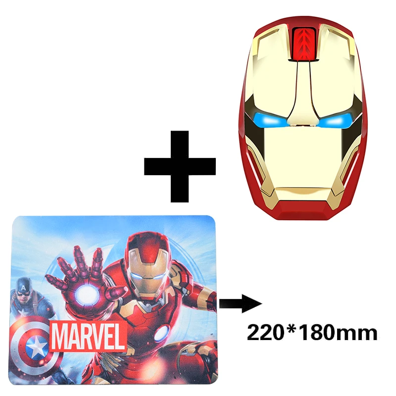 SENLIFANG Wireless mouse for Iron man appearance Creative power saving Notebook PC games mice The coolest Art with mouse pad laptop mouse Mice