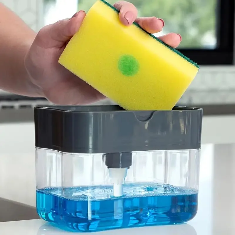 380Ml Automatic Soap Dispenser Bottle for Detergent Liquid Kitchen Dish Soap Dispenser Kitchen Sponge Manual Pump soap dispenser