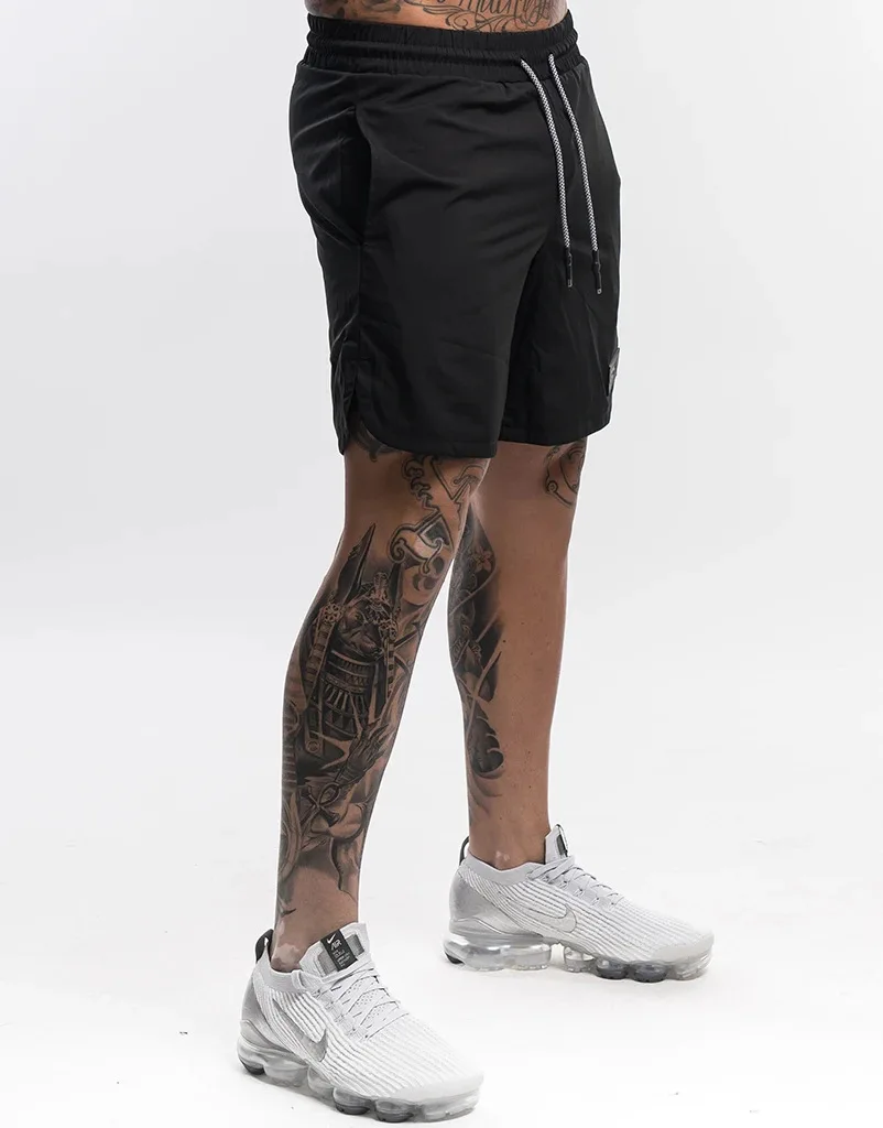Moletom de cordão masculino e feminino, cor sólida, secagem rápida, shorts de tecido frio, nylon, mesmo estilo, solto, cinco 3