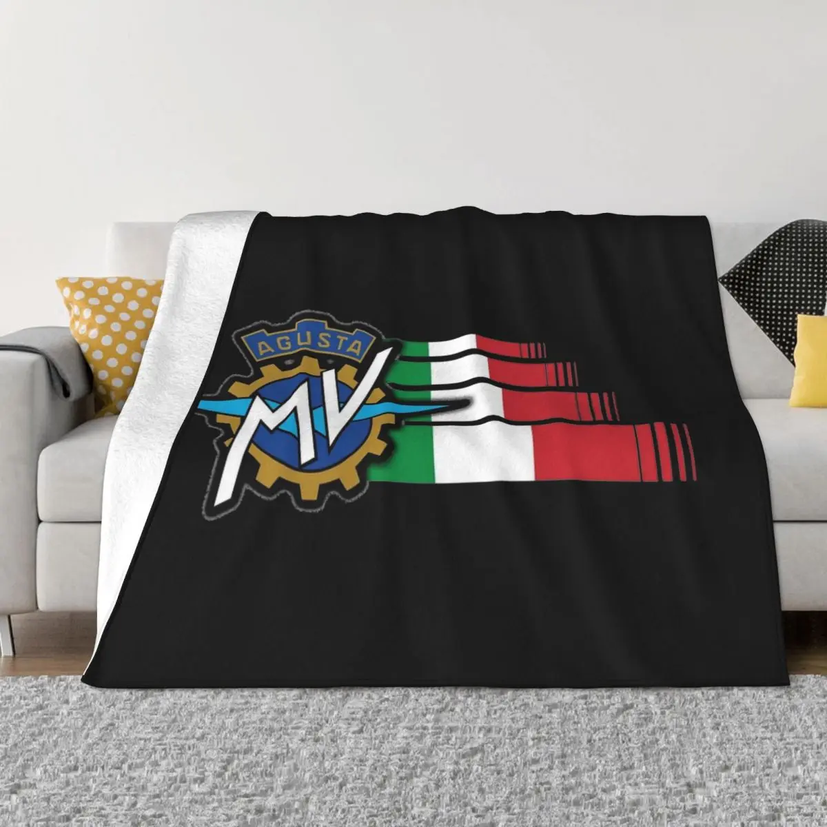 

Speed Italian MV AGUSTA Blankets Coral Fleece Plush Autumn/Winter Motro Racing Soft Throw Blankets for Bedding Office Thin Quilt