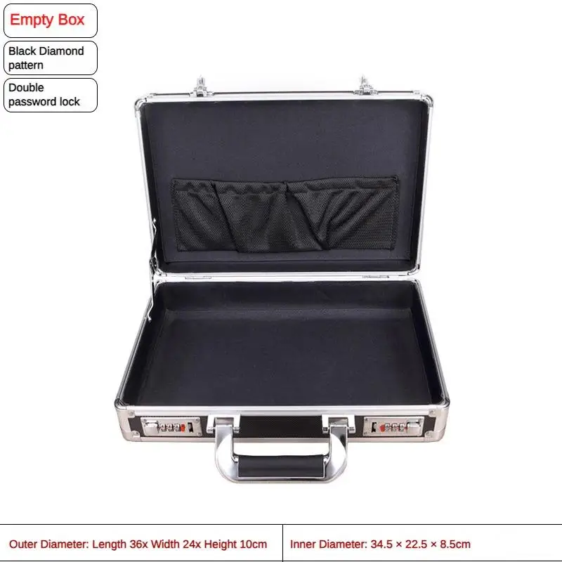Aluminum Toolbox With Lock Portable Password Suitcase Security Safe Sturdy Hard Case And Flight Case Household Storage Box 3