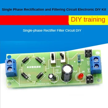 Kit fai da te elettronico con circuito di rettifica e filtraggio monofase, insegnamento e formazione elettronica, produzione di pezzi di ricambio