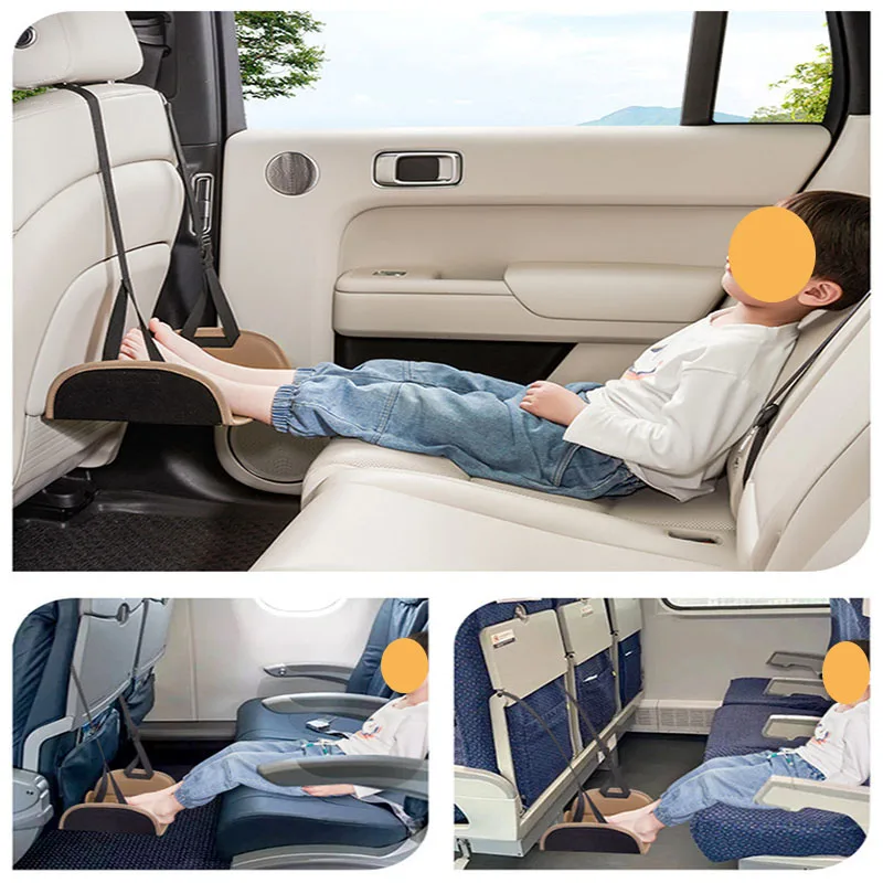 Car Travel Rest Foot Pad Adults And Children Portable Foot Hammock Long Flight Essentials Car Rest Artifact Adjustable Length