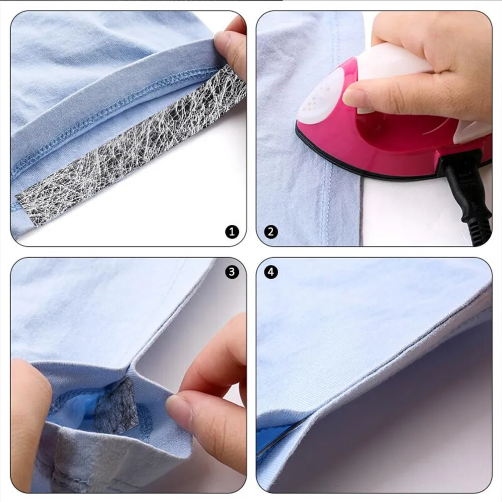 70Yards/Roll Pants Hem Tape Self-Adhesive Edge Jean Clothes Length Shorten DIY Sewing Accessories Pasting Double-Sided Non-Woven