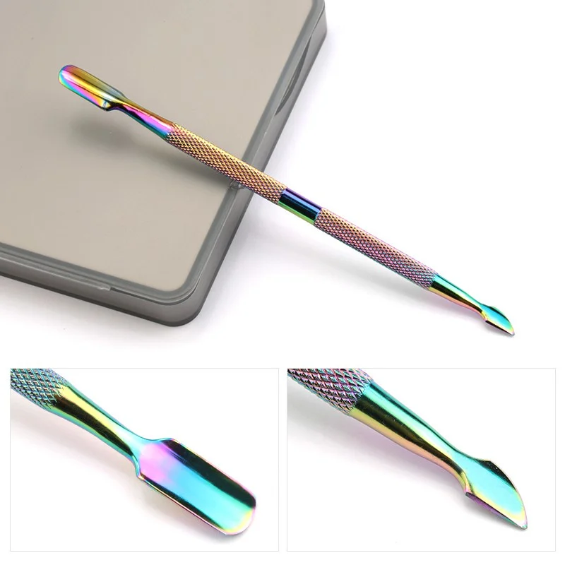 Stainless Steel Cuticle Pusher Professional Double-Sided Dead Skin Remover Gel Nail Polish Peeler Scraper Manicure Nail Art Tool manicure tools nail art pusher nail manicure tools manicure pedicure tools cuticle pusher dead skin remover nail polish tools