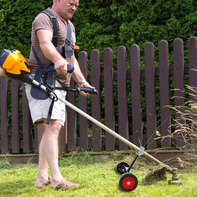 Gyomi Evő Kerekek Univerzális Húros Trimmer Fű Gyomvágó Állítható Támogató House Kerti Pázsitszerszámokhoz - Image 3