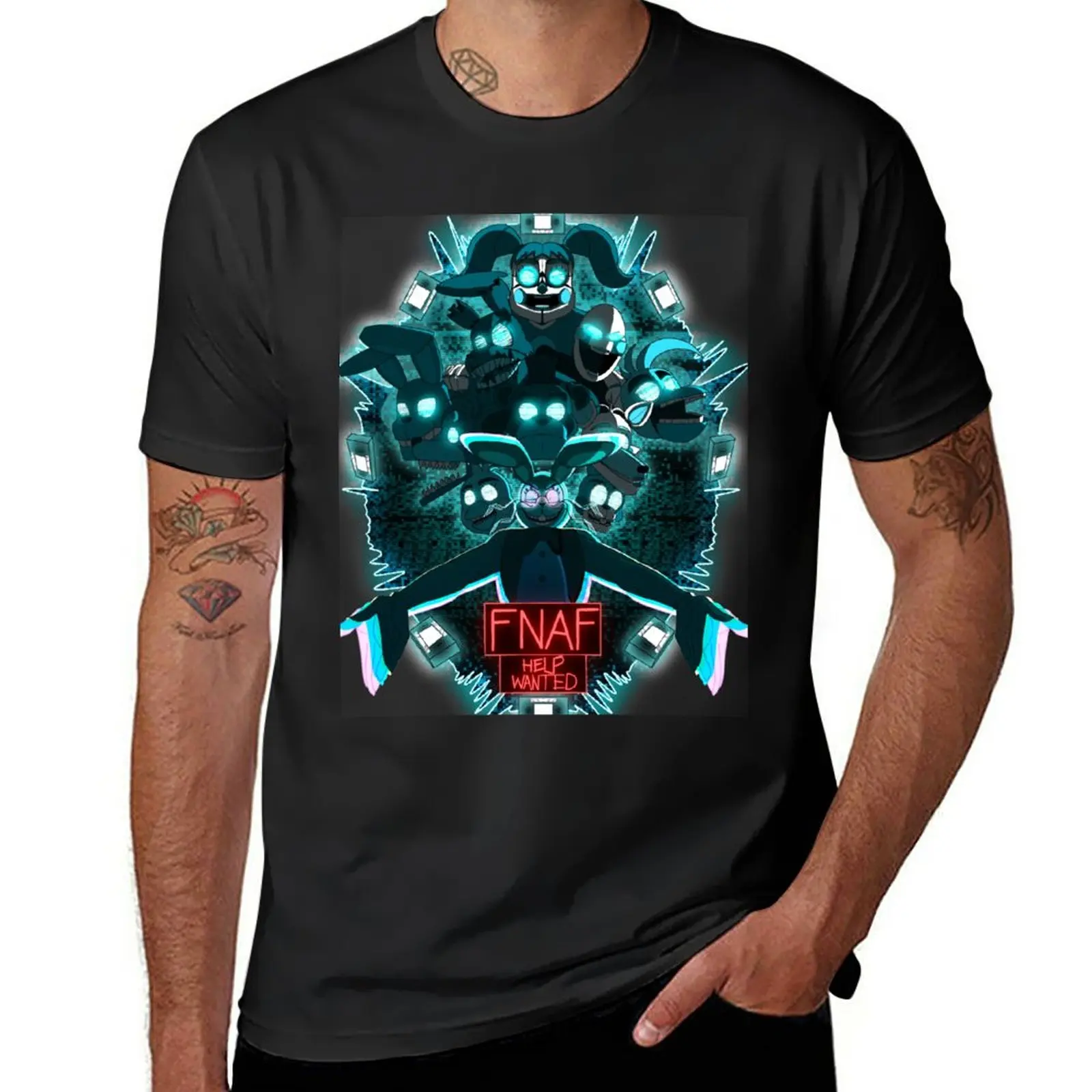 Fnafvr: Help Wanted Fan Poster T-Shirt Ragazzi Animal Print Camicetta Abbigliamento Uomo