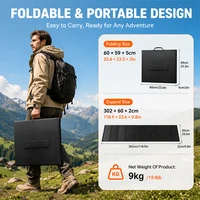 Kit de panneau solaire portable pliable 300W, étanche, chargeur de secours solaire d'urgence pour le camping, la station d'alimentation RV, la vie hors réseau 3