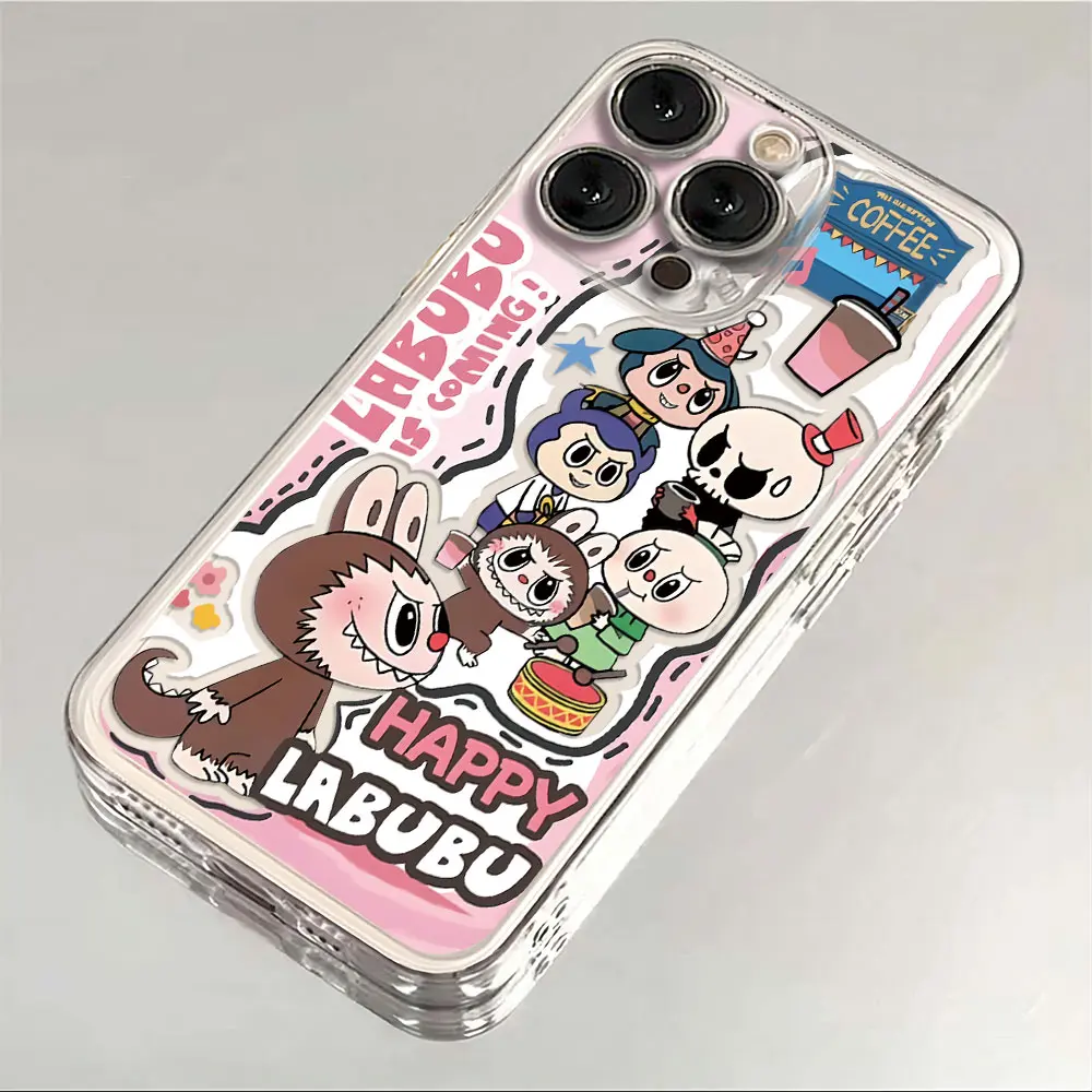 thumbnail image 1 of Funda de teléfono original y bonita de Labubu para iPhone 16, 15, 14, 13, 12, 11, Mini Pro Max, X, XR, XSMax, 6S, 6, 7, 8 Plus, SE20, funda transparente, 1 of 5