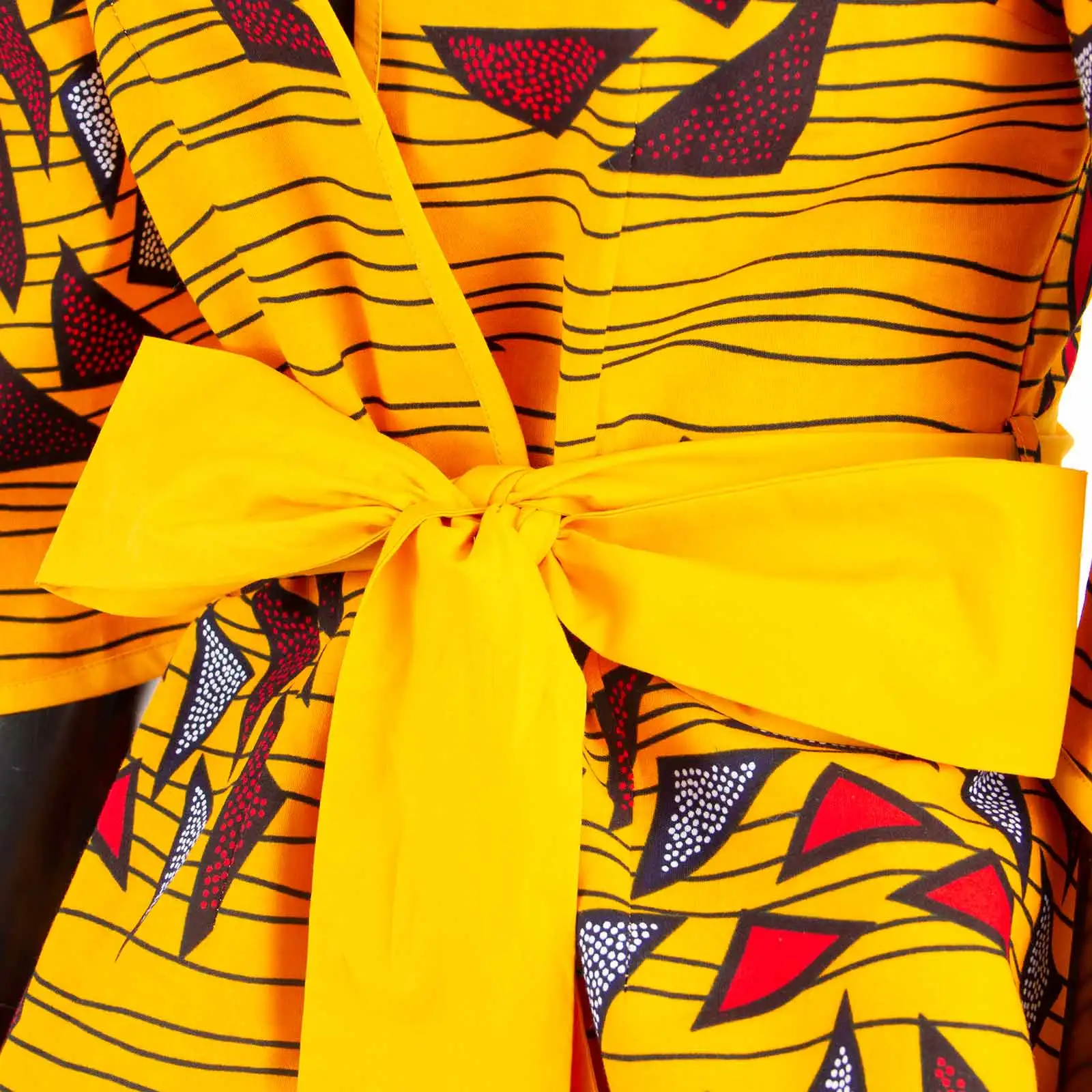 African Women's Clothes Sexy Deep V-Neck Blouse Top Matching Belt Dashiki Casual Jacket Coat Ankara Print Patchwork Shirts