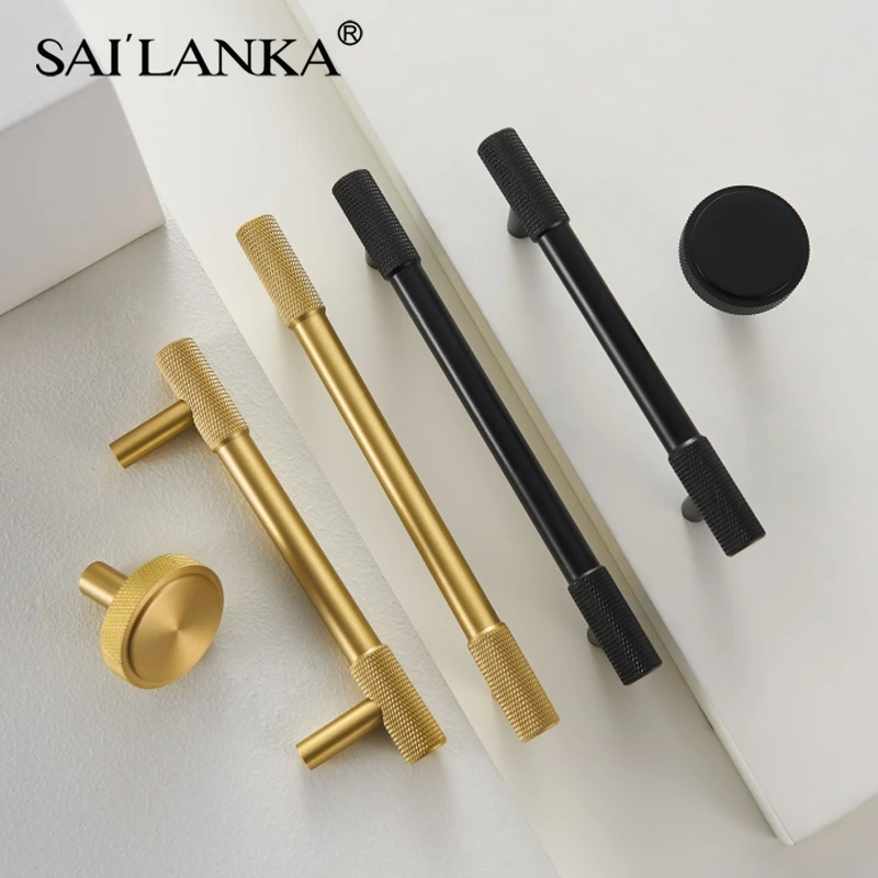 SAILANKA 2024 모던 황동 가구 손잡이, 당김 찬장 옷장 옷장, 신발 상자 서랍 캐비닛, 와인 바 손잡이 널링