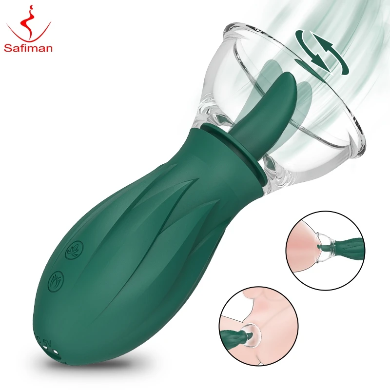 Sex toys Safiman Clitoral Tongue Licking Vibrator G-spot Stimulator Female 3 Sucking 10 Licking Modes Nipples Sucker Adult