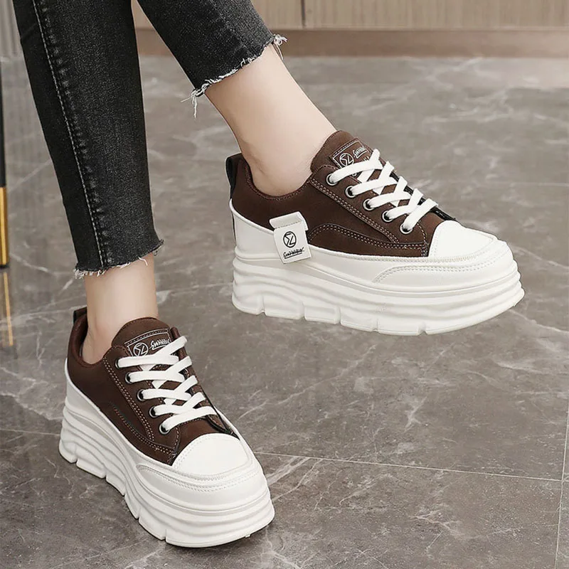 Sneakers donna casual stringate per passeggio primavera autunno_voghion.com