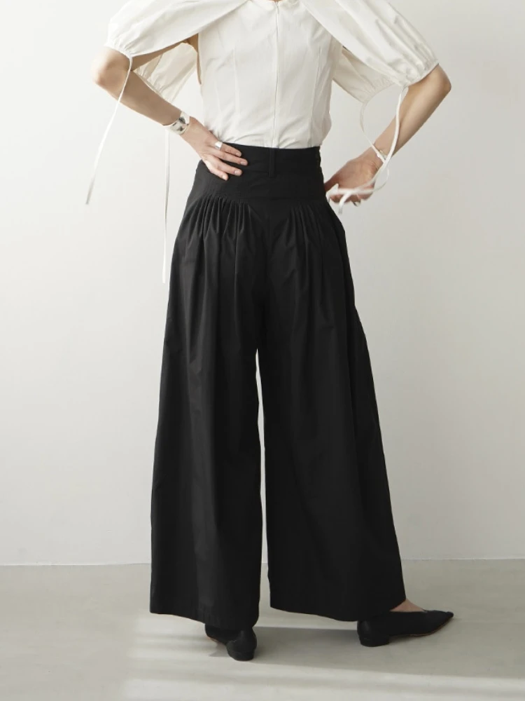 Japan Style Loose Casual Wide Leg Pants Women High Waist Vintage