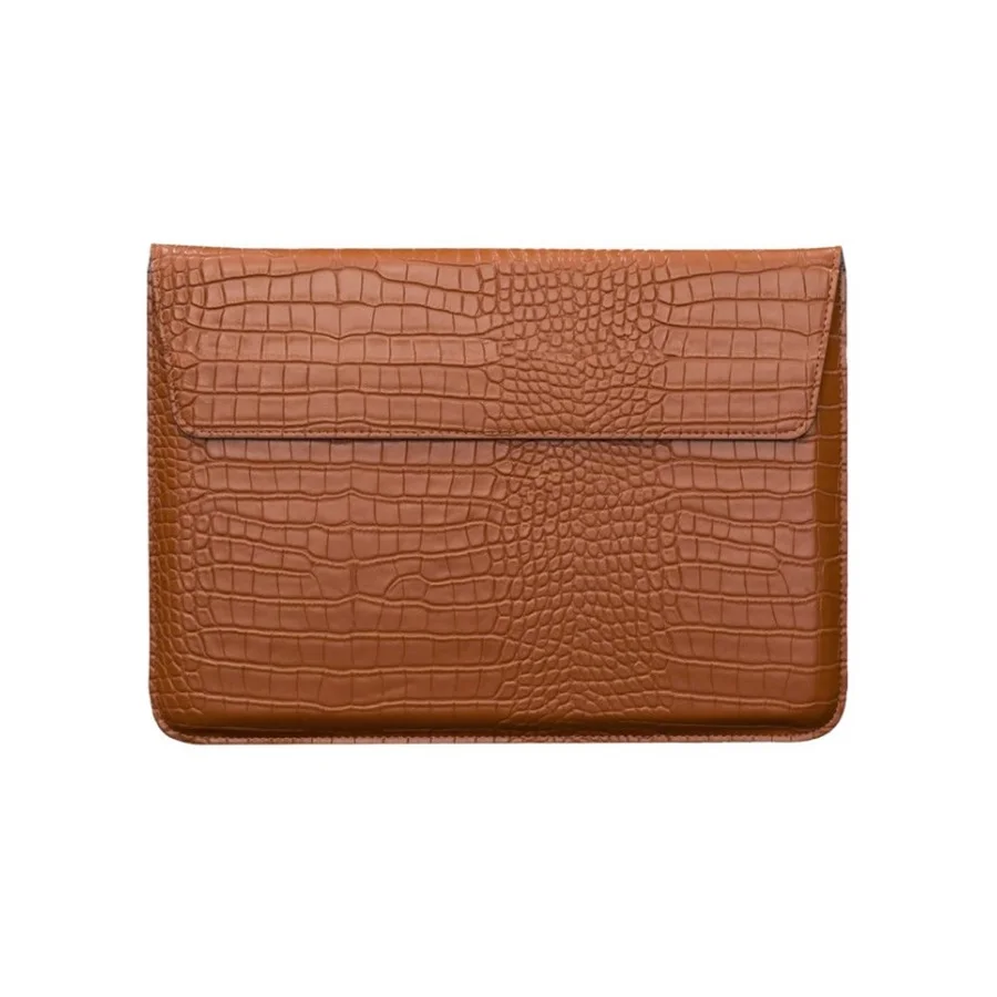 Custom Leather Laptop Sleeve - Personalized Unisex Envelope Pouch