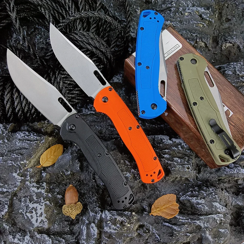 

3.5" BM Hunt Taggedout 15535 EDC Tactical Folding Knife Stonewashed Blade New Pocket Camping Survival Defense Knife Fruit Cutter