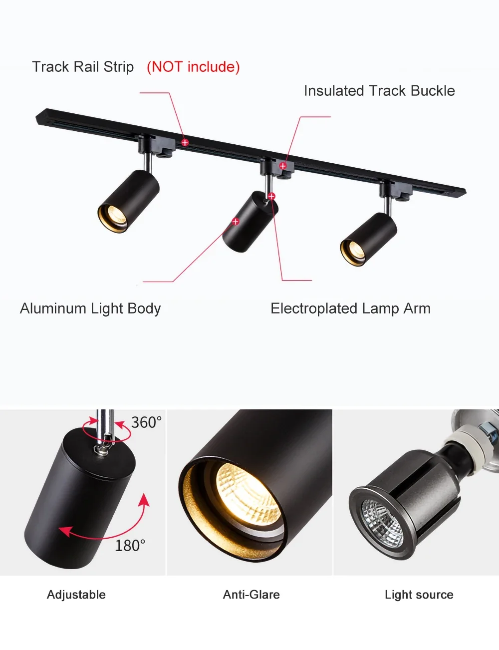  LED õ Ʈ ٿƮ, Ƽ GU10 ü , ȭƮ     ƮƮ, 360  ȸ, 6W