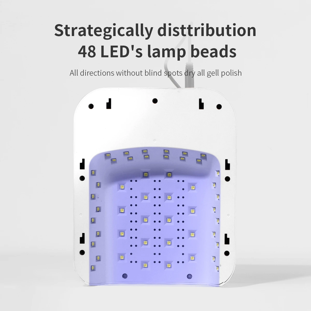 48W UV LED 네일 램프 전문가용 휴대용 네일 건조기 빠른 경화 젤 폴리쉬 자동 센서 라이트 손잡이 포함 살롱 및 DIY용