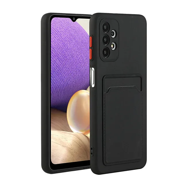 Luxury Soft Silicone Phone Case with Leather Card Slot - Premium Protection Cover