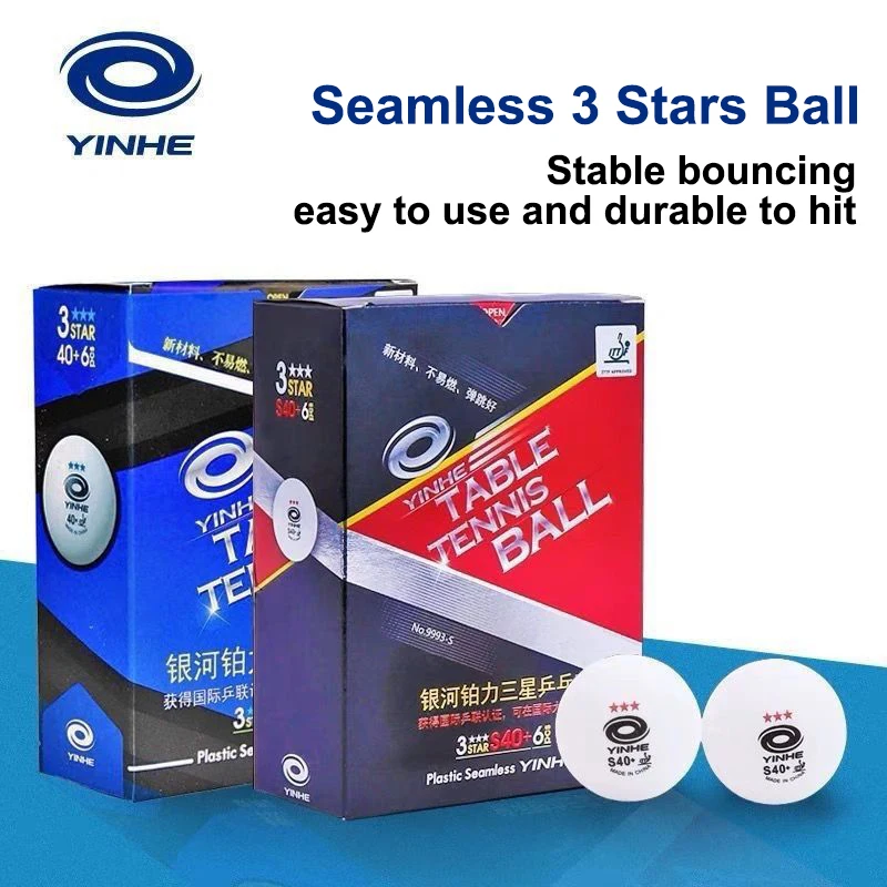 

Бесшовные мячи для настольного тенниса YINHE 40 + S40 +, новый материал, сертификация ITTF, профессиональные мячи для пинг-понга для тренировок и соревнований
